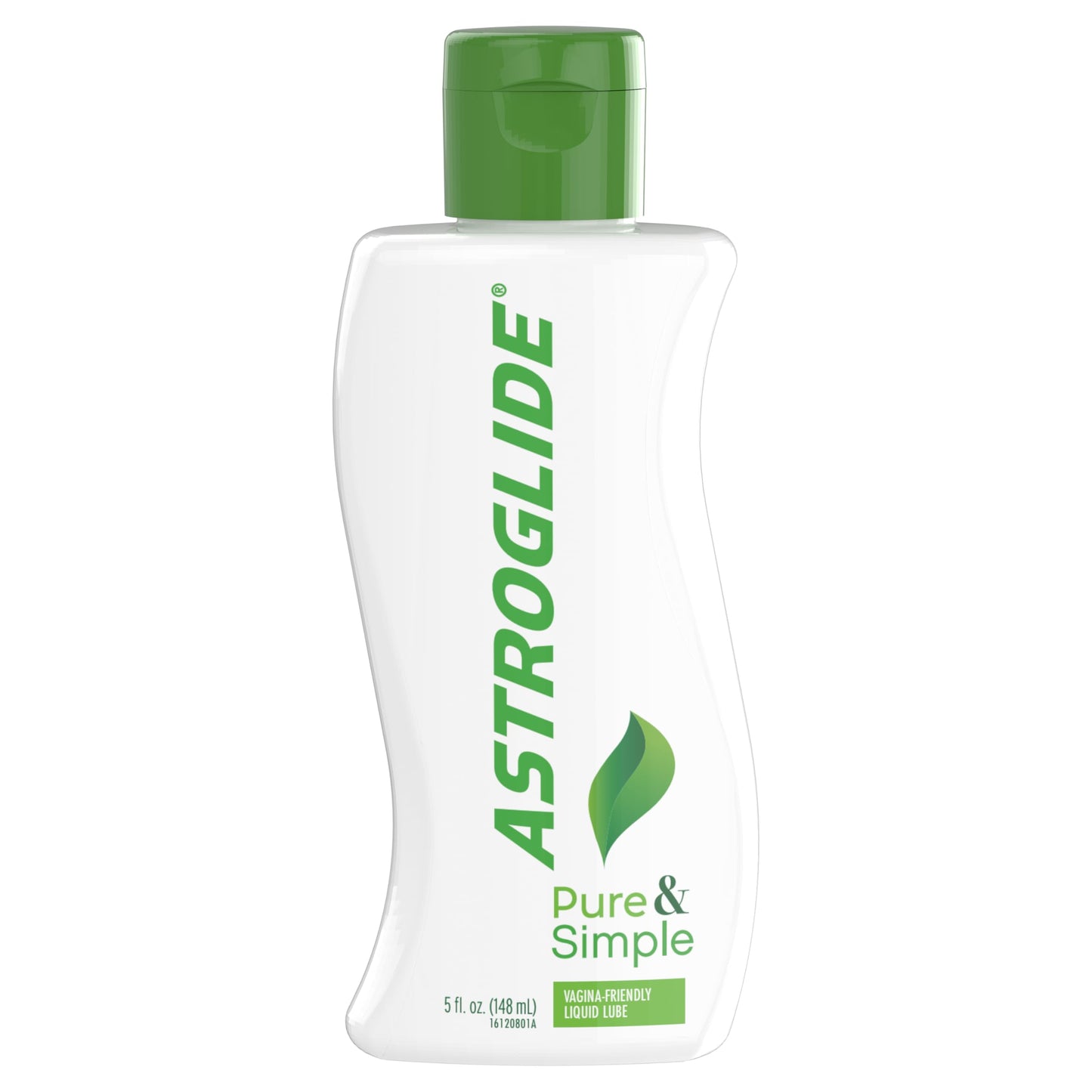 Astroglide Pure & Simple Personal Lubricant (5oz), 100% Naturally Derived Water-Based Sex Lube, Ultra Gentle Formula for Women, Men and Couples, Safe for Toys