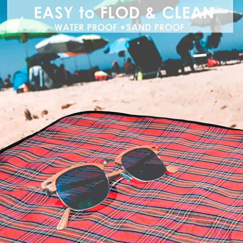 GIVERARE Picnic Beach Blanket, XL Sandfree Waterproof Outdoor Camping Blankets, Quick Drying Family Mat, Portable Extra La...