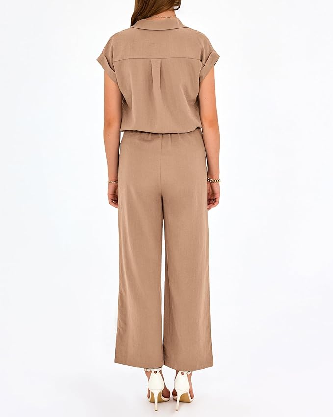 PRETTYGARDEN Womens 2 Piece sets Summer Cap Sleeve Tops Palazzo Pants Dressy Casual Vacation Travel Outfits Tracksuits