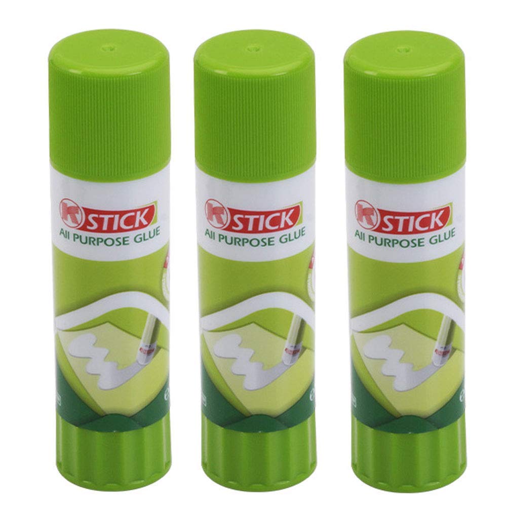 Aceirmc 3D Printer Glue Stick For Hot Bed Print Filament Pla Abs Pet Petg Washable Anti-Tilt Non-Toxic - 21G(Pack Of 3) (3Pcs)