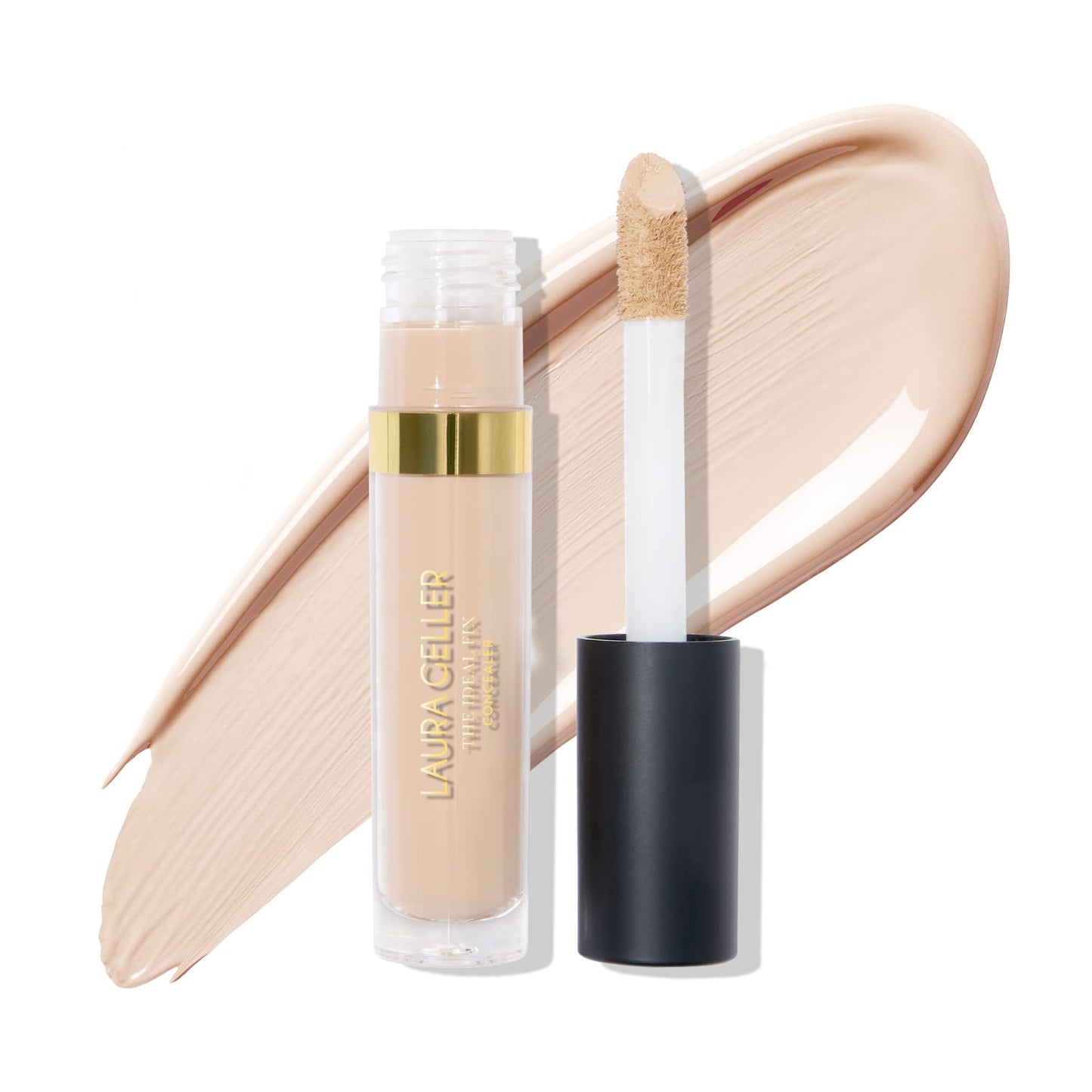 LAURA GELLER NEW YORK The Ideal Fix Concealer - Golden Medium - Buildable Medium to Full Coverage Liquid Concealer - Covers Unde