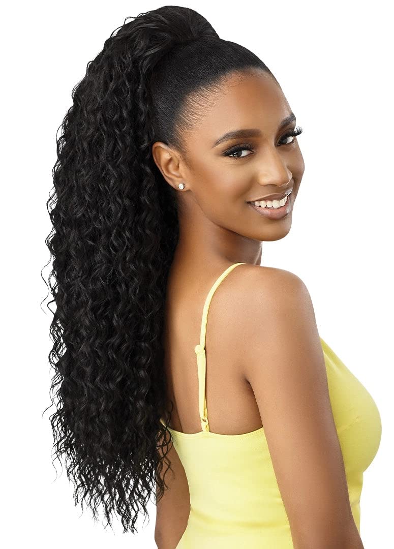 Outre CONVERTI CAP WET AND WAVY STYLE WIG - KISSED BY MIST (Color:DR HONEY BROWN)
