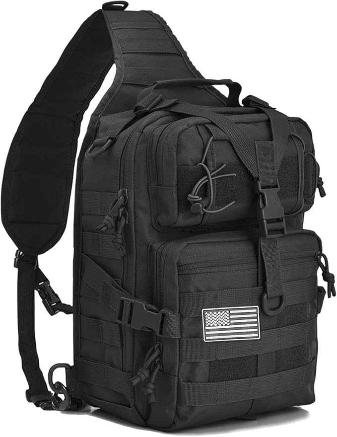 hopopower Tactical Sling Bag, Sport Bag Military Rover Shoulder Backpack EDC Assault Range Bag, Chest Pack Handbag Waterproof