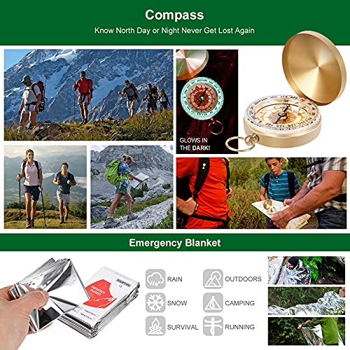 Gifts for Men Dad Christmas Husband Teenage Boy, Survival Kit 28 in 1, Survival Gear Tool Emergency Tactical Equipment Sup...