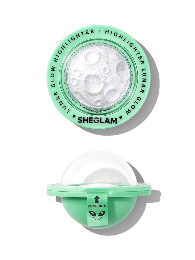 SHEGLAM Lunar Glow Highlighter - Neutron Star - Silky Creamy - Shimmery - Medium Coverage - Radiant Glow - Unisex - 0.17 Ounce (Pack of 1)