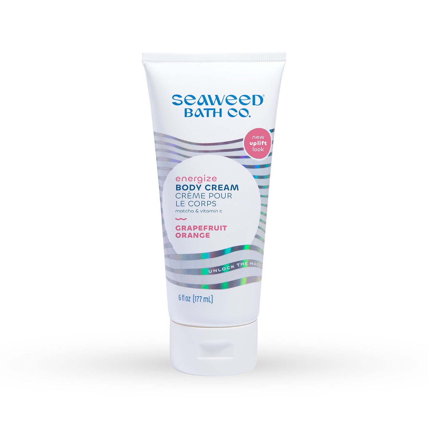 Seaweed Bath Co. Energize Body Cream - Grapefruit Orange | Hand and Body Lotion with Vitamin C, Hyaluronic Acid and Shea Butter