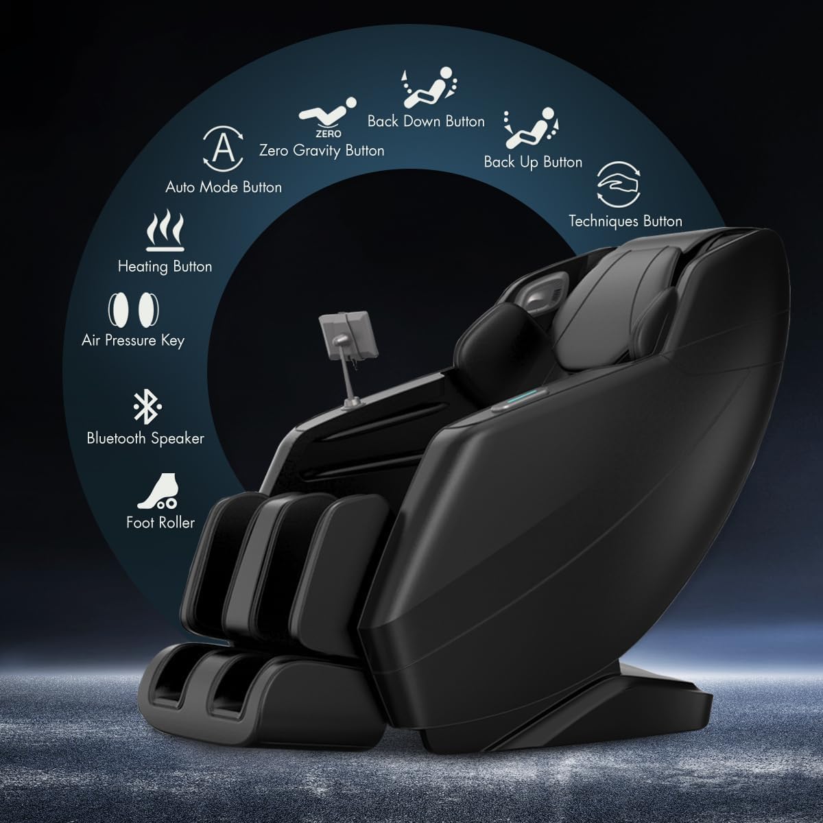 micmi Massage Chair Full Body, 4D Zero Gravity Massage Chair Recliner with Airbags SL-Track Shiatsu Massage, 12 Auto Modes, Back Heating, Touch Screen Controller