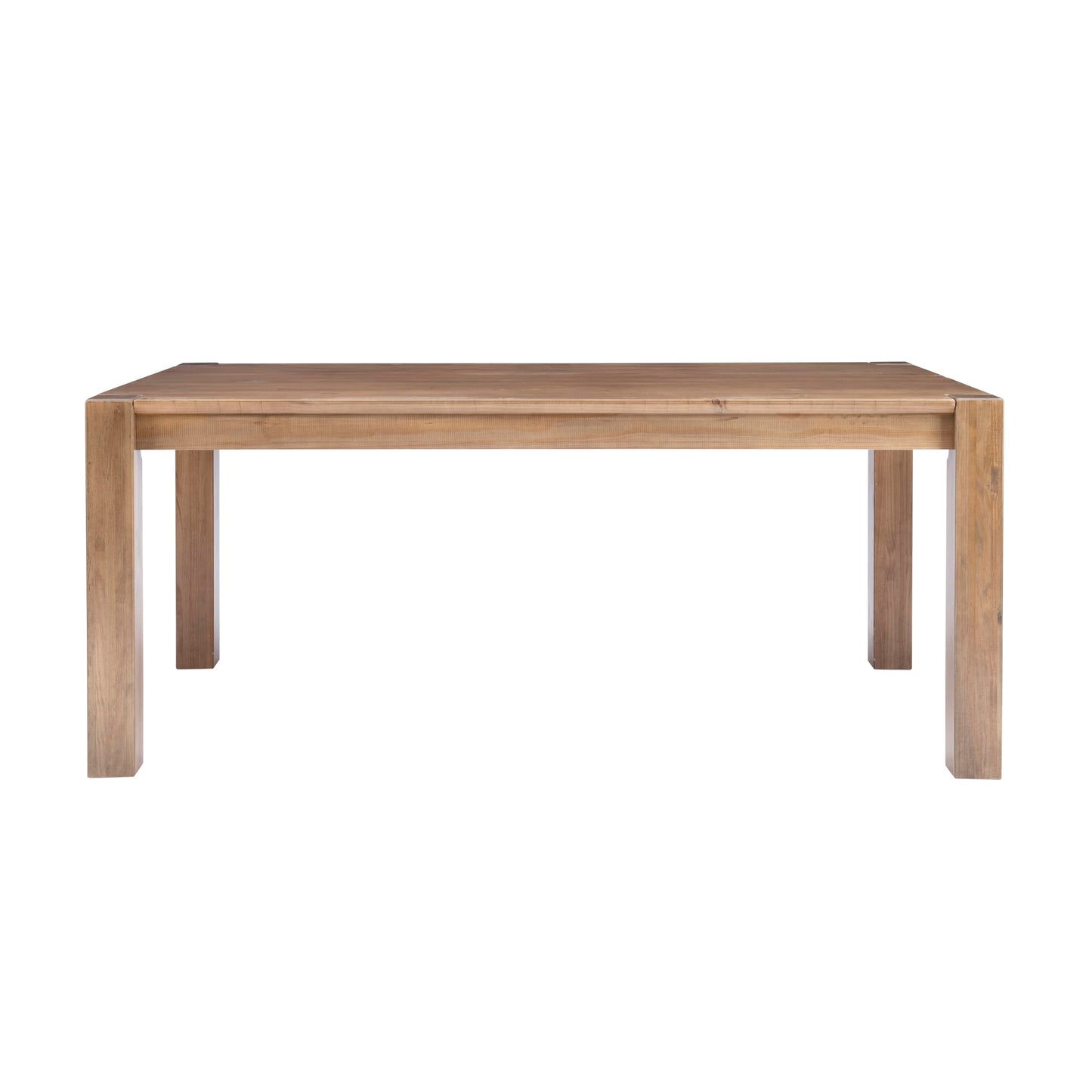 Linon Rylie Natural Wire Brushed Solid Pine Wood Dining Table