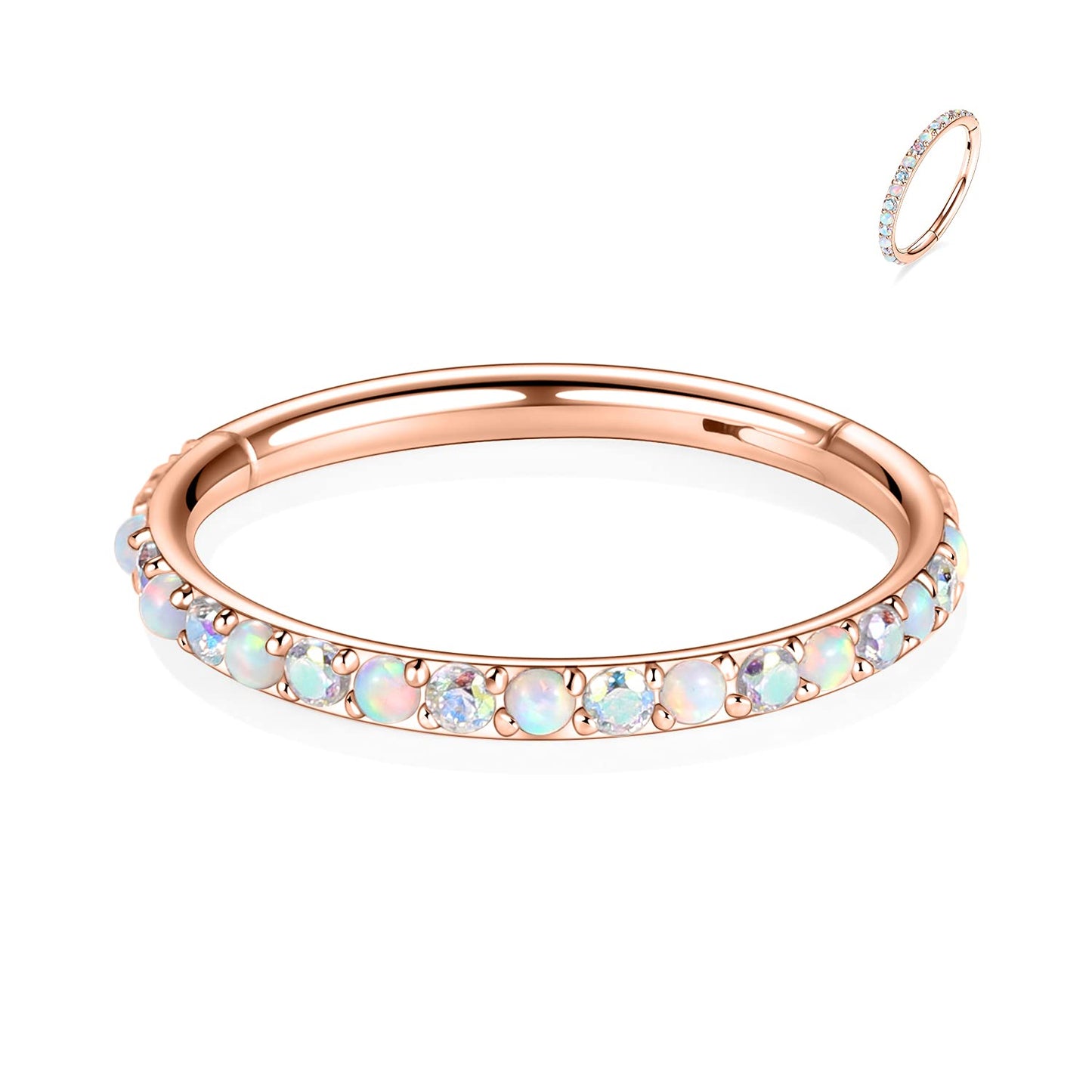 16g Cartilage Hoop Earring - Nose Ring, Tragus, Daith, Helix, Forward Helix, Rook, Snug Piercing Jewelry - 6mm Rose Gold