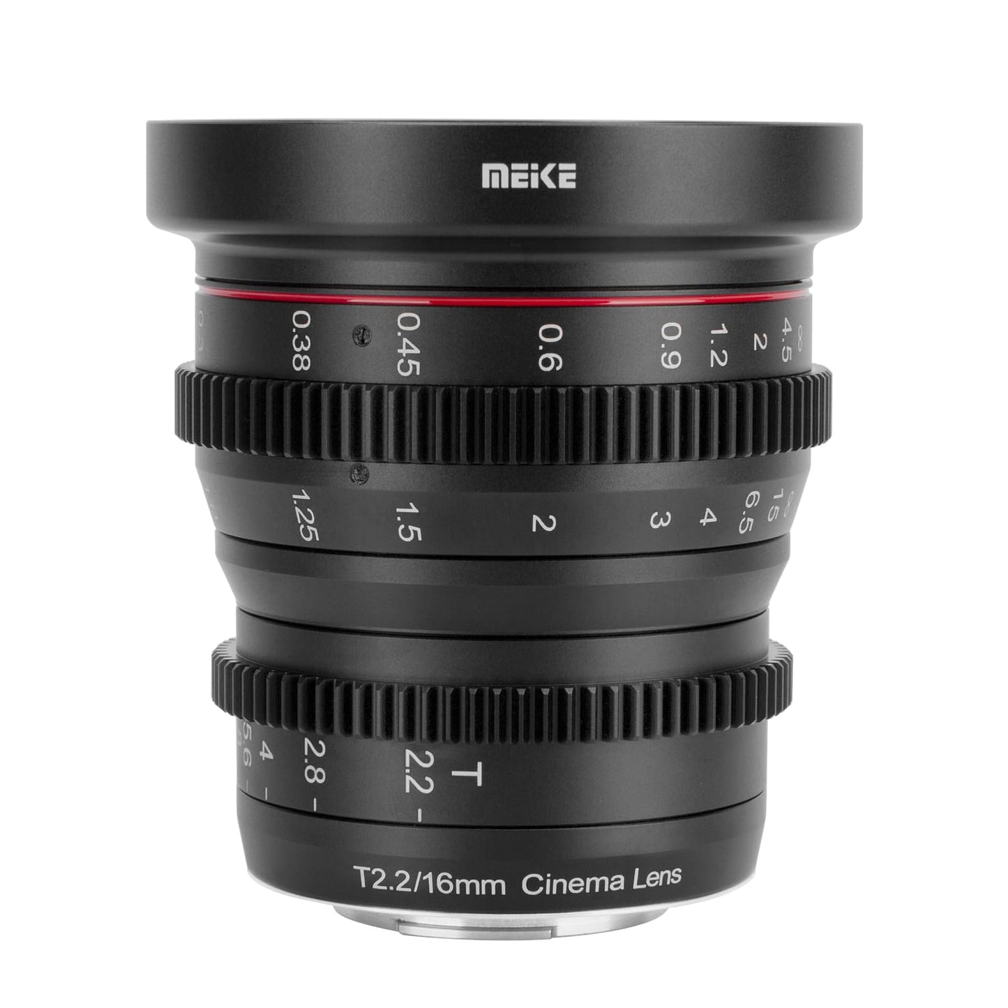 Meike16mm T2.2 Large Aperture Manual Focus Prime Low Distortion 4K Mini Cine Lens for Micro Four Thirds M43 MFT Mount Compatible with Olympus/Panasonic Lumix Cameras and BMPCC 4K Zcam E2 GH5 GH6 GH7