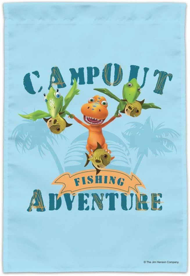 Campout Fishing Adventure Dinosaur Train Garden Yard Flag