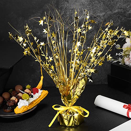 Crowye 3 Pieces Metallic Foil Spray Centerpiece Christmas Party Star Table Decoration Burst Centerpieces Fall Table Decor ...