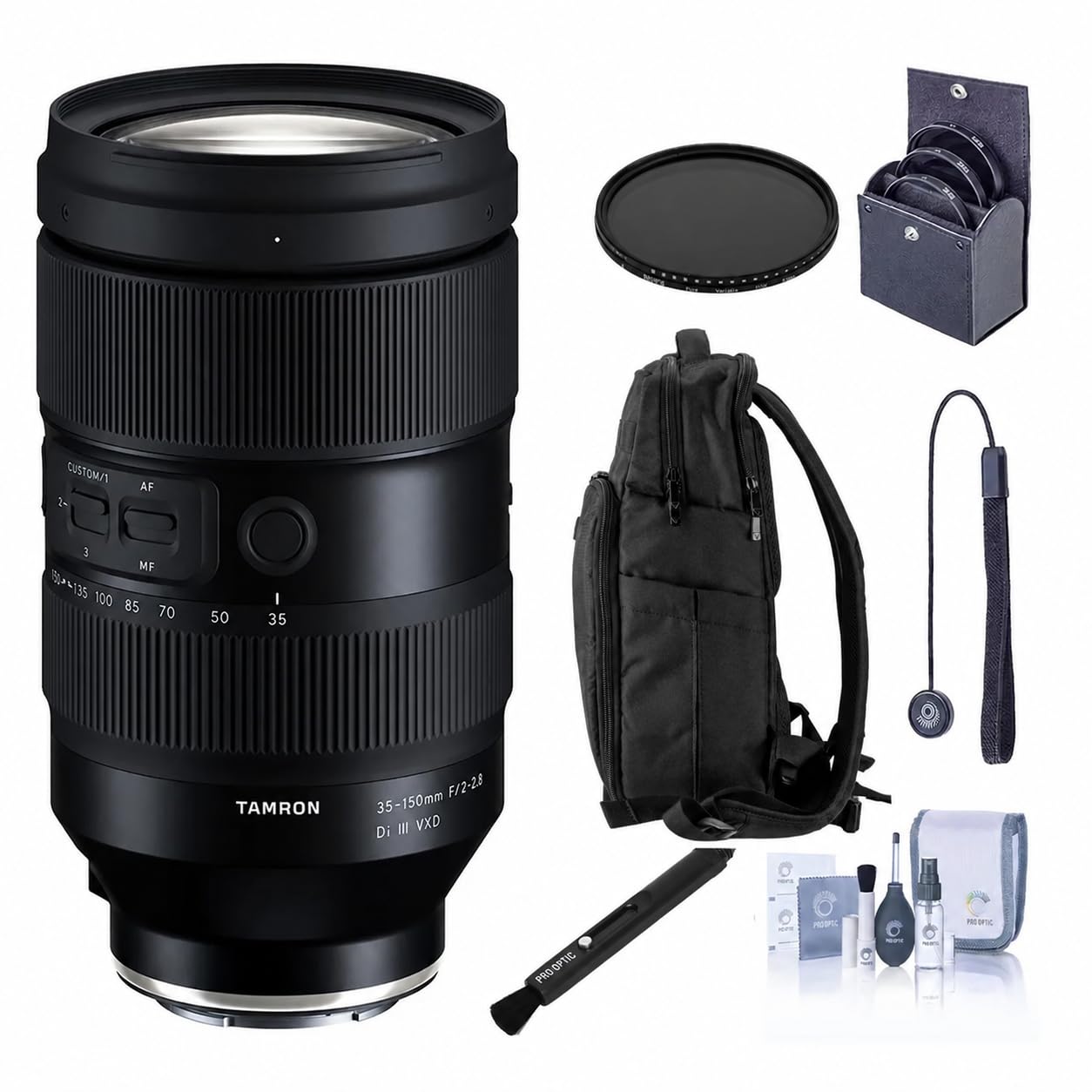 Tamron 35-150mm f/2-2.8 Di III VXD Lens for Sony E Full-Frame Fast Mid-Range Zoom with VXD Autofocus, Bundle with ND Filter, Backpack, Cleaning Kit, Tamron 6-Year Warranty