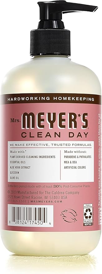 Mrs. Meyers Liquid Hand Soap - Rosemary - 12.5 oz - Pack of 6