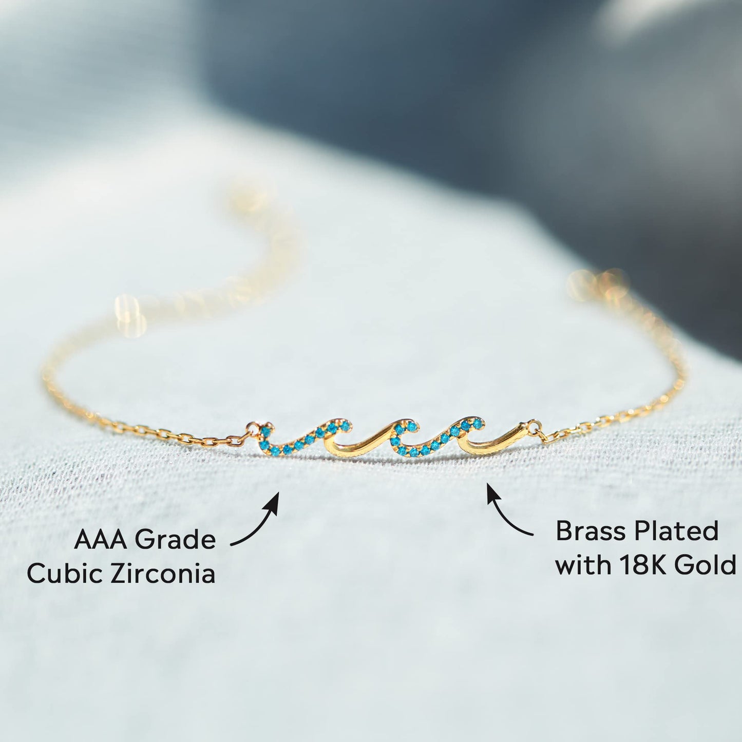 STORYJEWELLERY Friend Gifts, Bestie Bracelets, Friend Birthday Gifts for Women, Friendship Bracelets, BFF Gift, Bestie Jewelry, Wave Bracelet (Style 04)