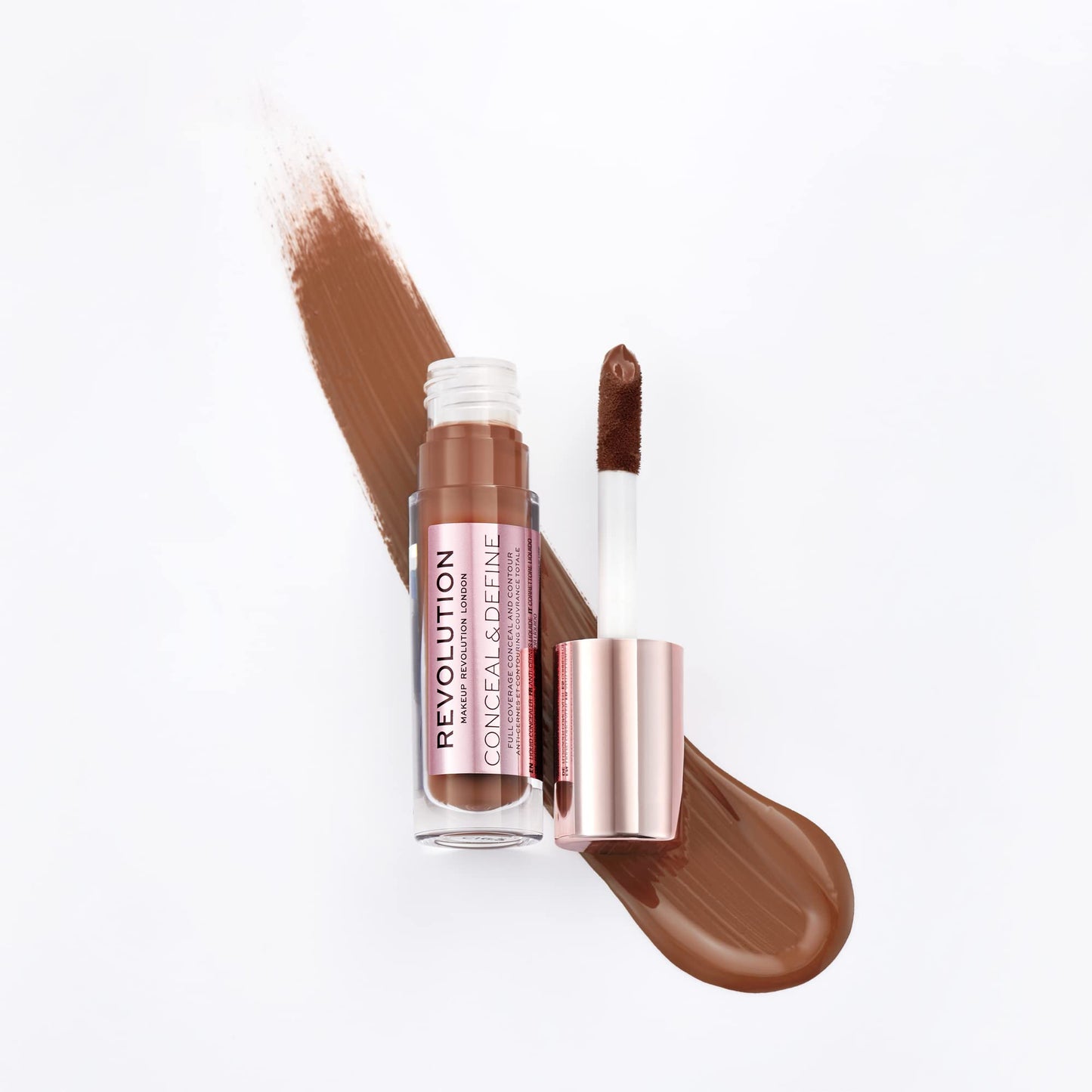 Makeup Revolution Conceal and Define Concealer, Full Coverage & Matte Finish, C16.5 for Dark/Deep Skin Tones, Vegan & Cruelty-Fr