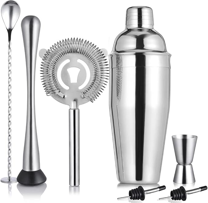 Etens Cocktail Shaker Set & Bar Kit – 24 oz Stainless Steel Drink Mixer Martini Shaker for Bartender – Complete Cocktail K...