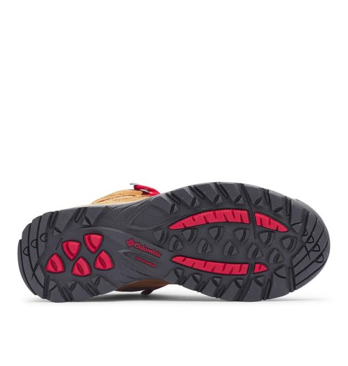 Columbia Womens Newton Ridge Plus Waterproof Amped, Elk/Mountain Red, 11