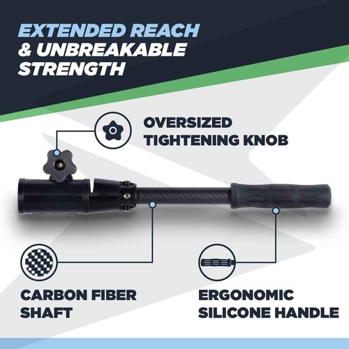 Newport Tiller Extension Handles - with Outboard Motors & Trolling Motors - Carbon Fiber Wrapped Composite Shaft - Available in 18", 24", and 32" Lengths - Ultimate Comfort & Control (32")