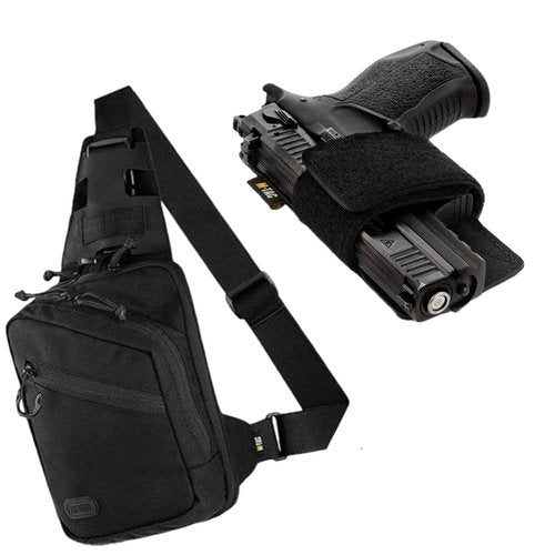 M-Tac Tactical EDC Bundle: Elite Sling Bag & Concealed Carry Holster in Black