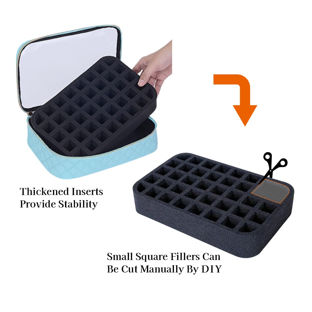 UOZL Nail Polish Bag organizer-Holds 40 bottles(15ml-0.5fl.oz)