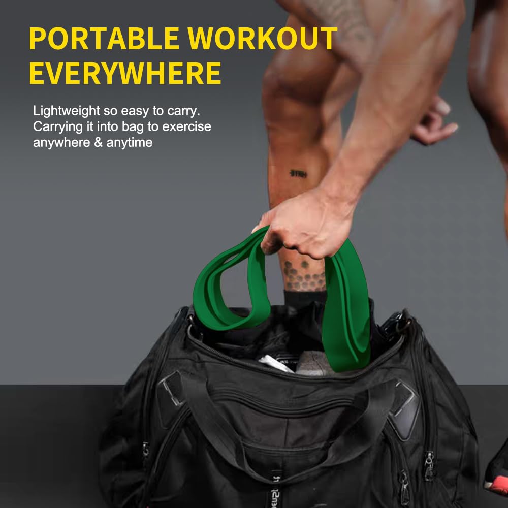 ROSAPOAR Resistance Band Pull up Band Fitness Exercise Bands Natural Latex for Workout Body Stretch Powerlifting Band Fitness Sport Training at Home/The Gym - Green