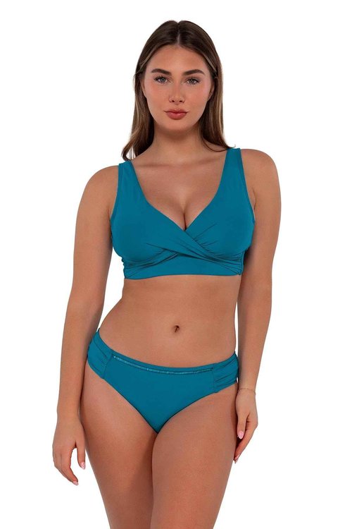 Sunsets Elsie Top Women's Swimsuit Bikini Top with Underwire, Avalon Teal, 38D