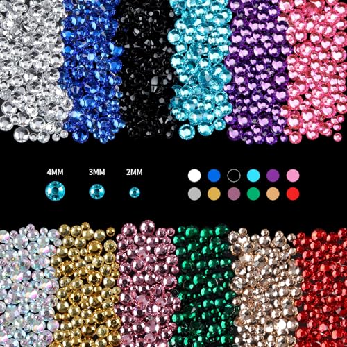 YGDZ Face Rhinestones Kit, Face Eye Gems for Makeup, Face Jewels Set with Face Makeup Glue, Nail Gems, Rhinestones for Bod...