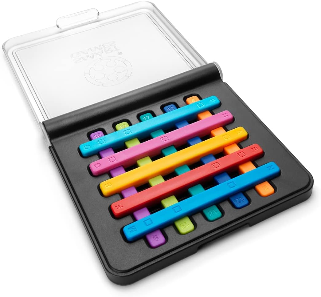SmartGames IQ Stixx Stacking Travel Game with 120 Challenges for Ages 7 - Adult