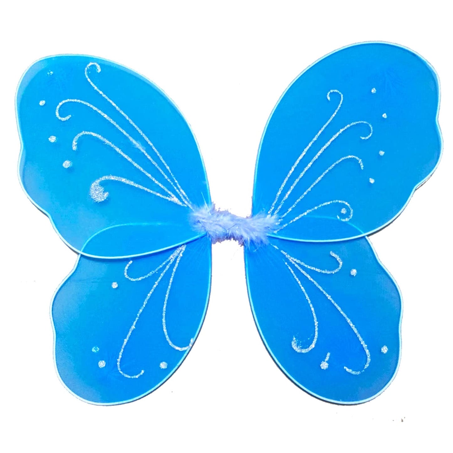 NENMATTE Fairy Girls Wings for Kids,Sparkle Angel Wings Butterfly Wing for Birhday Party Halloween Costume Dress Up for Kids Women (Blue)