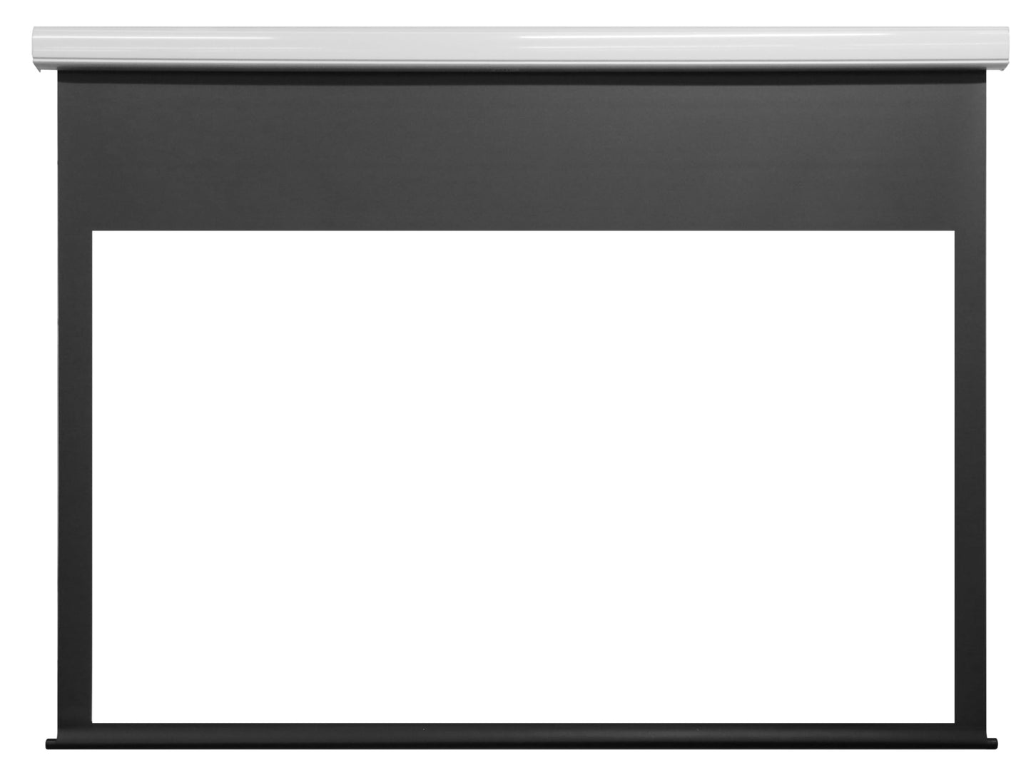 Motorized Electric Drop Down 4K/8K Projection Screen, 100" Diagonal 16:9 Matte White with White Aluminum Case Silver Ticket Products E169100