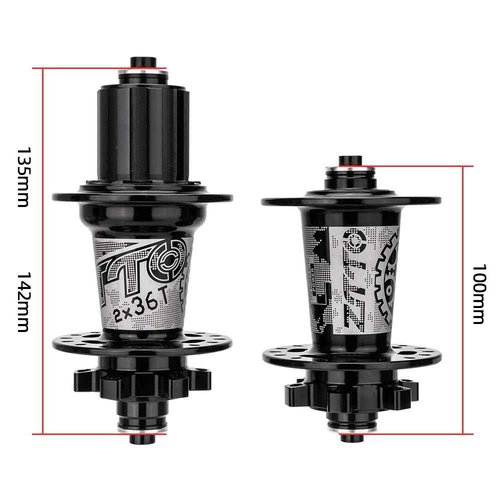 Lixada Bicycle Hub Disc 32H Front&Rear Disc Brake Hub MTB Mountain Bike 6 Pawls 32 Hole Bike Hub Disc 7075 Aluminum Ultralight Bike Disc Brake Hub for 8/9/ 10/11/ 12/13 Speed Cassette
