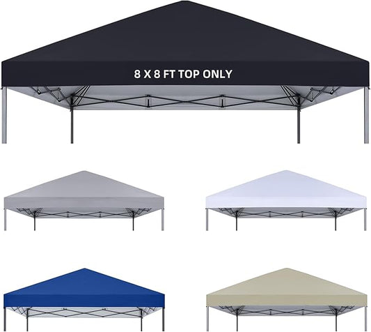 8x8 Canopy Replacement Top Only,Waterproof Pop Up Canopy Tent Top Replacement Cover Roof with Windproof Ropes for Straight...
