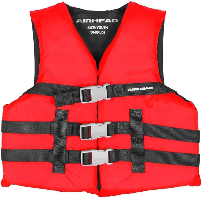 Airhead General All Purpose Life Jacket, US Coast Guard Approved Type III Life Vest, Perfect for Boating and Personal Wate...
