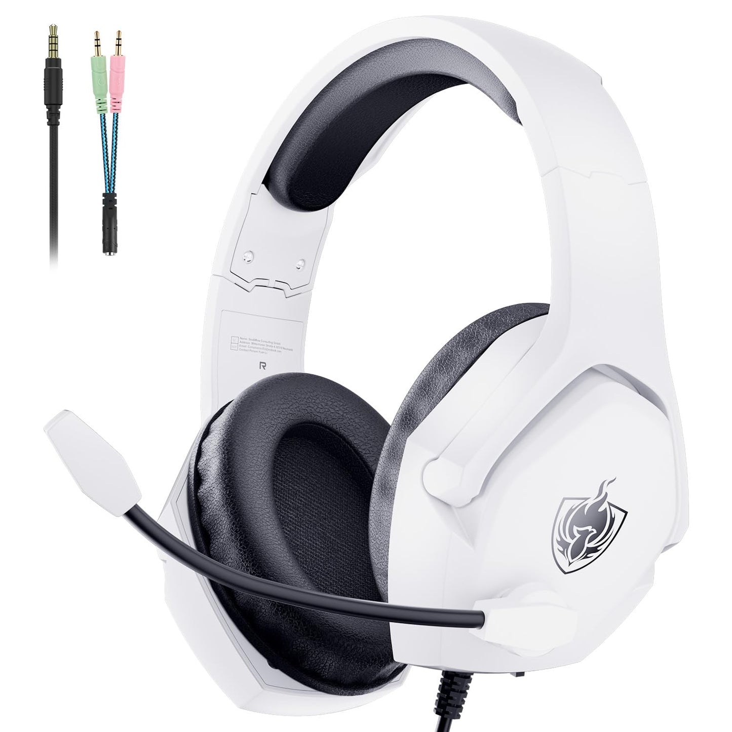 PHOINIKAS Gaming Headset for PC, Ps4, Ps5, Xbox Headset with 7.1 Stereo Sound, Gaming Over Ear Headphones with Noise Cancelling