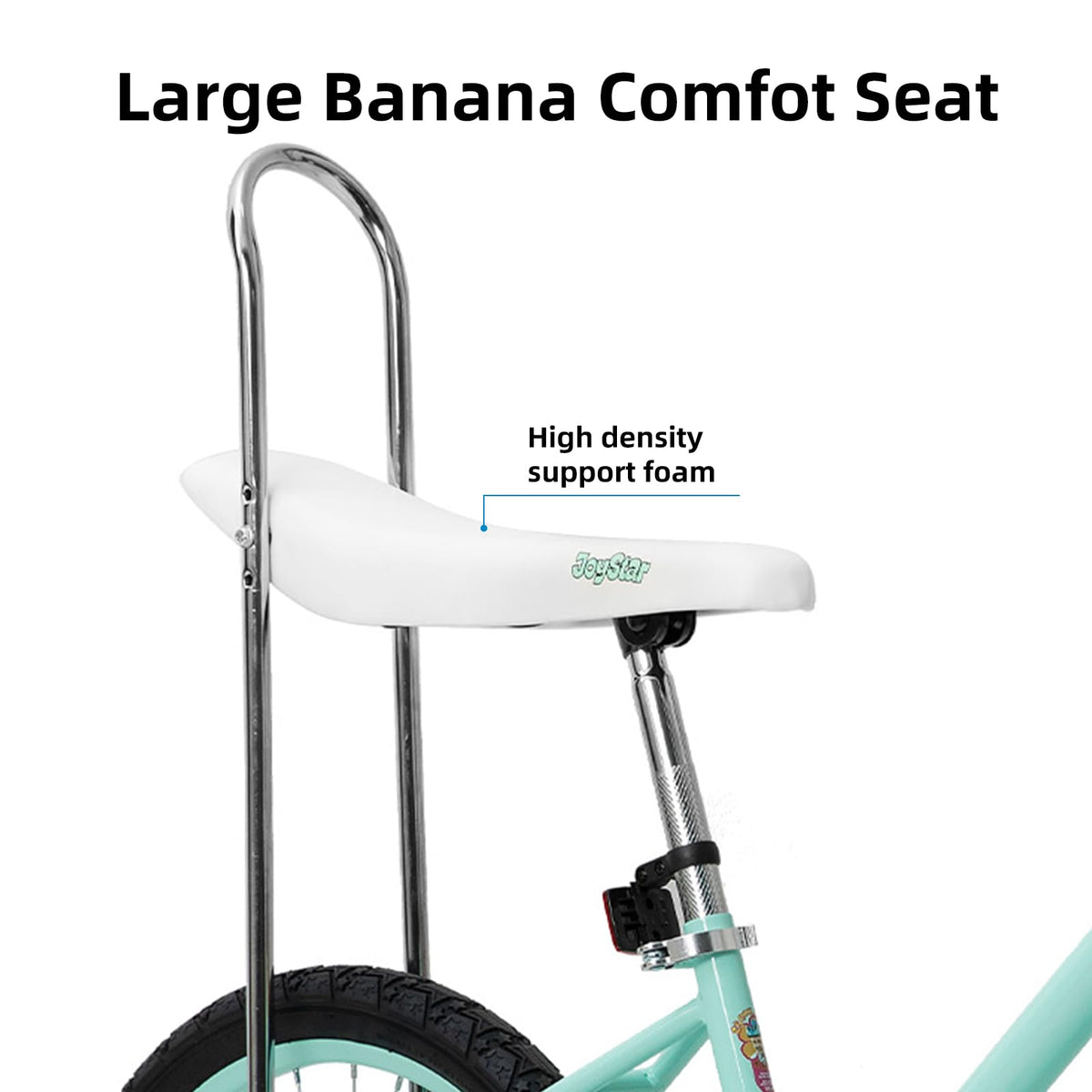 JOYSTAR 20 Inch Kids Bike with Training Wheels, Banana Seat Bicycle for Girls Ages 7-10 Years Old, Kids' Lowrider Bicycle with Front Handbrake and Coaster Brakes, High Rise Handlebar Green
