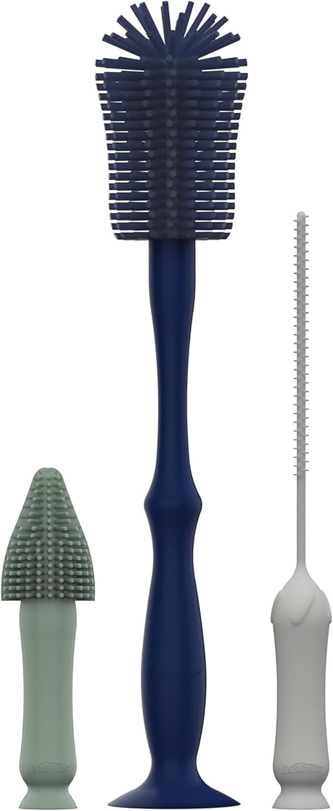 Dr. Brown's Silicone Cleaning Brush Set with Bottle, Spout, and Straw Brush, 3-Pack + Vent Cleaning Brush, 4-Pack
