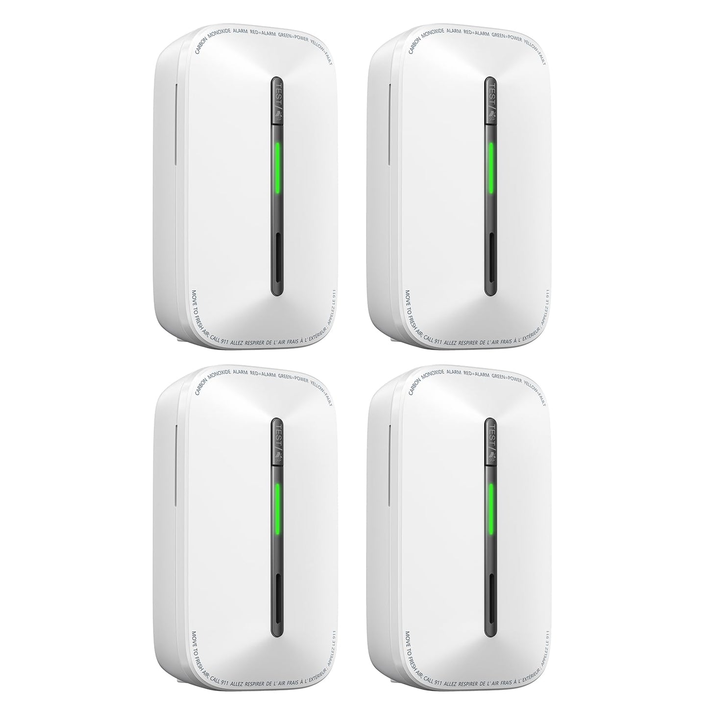 SITERWELL Plug in Carbon Monoxide Detector 10 Year Battery, CO Alarm Detector with Electrochemical Sensor and Sound Warning, AC Powered Portable Carbon Monoxide Detector for Home Office Travel,4-Pack