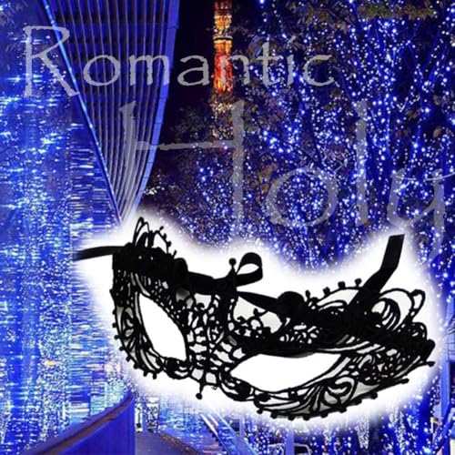 Luxdesc Couple Masquerade Lace Mask Set, Fit for Women and Men Venetian Halloween Masks