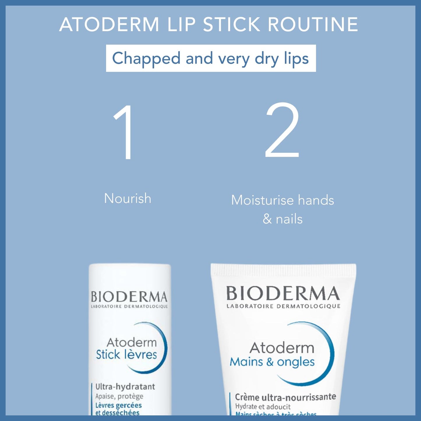 Bioderma - Atoderm - Lip Stick - Hydrating, Soothing and Renewing Lip Stick - for Dry Lips - net wt.0.14 oz.