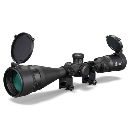 CVLIFE EagleFeather 4-16X50 AO Rifle Scope, Long Range Scope with Red/Green Illuminated Mil-dot Reticle and Front Parallax Adjustment, 1 inch Tube
