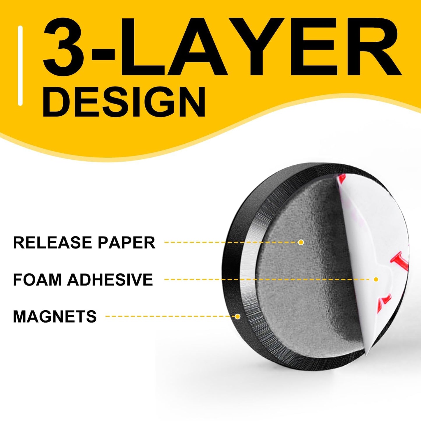 DIYMAG Strong Magnetic Adhesive Dots 100Pcs 0.47x0.12Inch Fridge Refrigerator Magnet for Crafts Whiteboard with Adhesives Backing Magnetic Small Black Button Ceramic Circle Round Heavy Duty