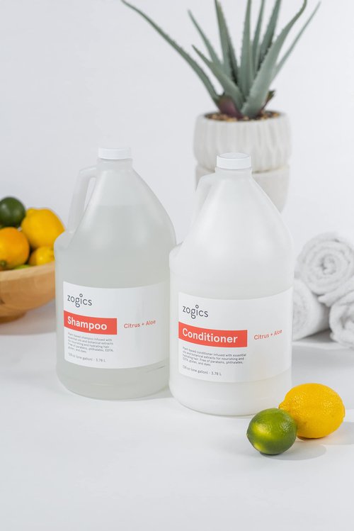 Zogics Conditioner, Citrus + Aloe Scented Conditioner (4 Gallons/Case)
