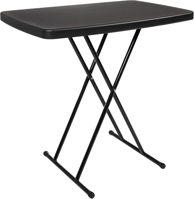 Folding Table - Lightweight Portable Folding Desk - Small Plastic Table for Camping, Playing Cards, and Crafting by Everyd...