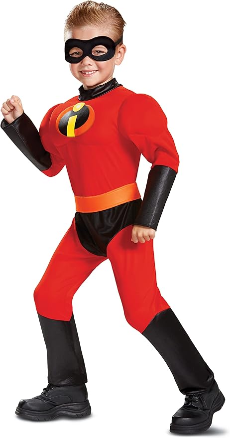 Disguise The Incredibles 2 Dash Muscle Costume, Officially Licensed The Incredibles 2 Costume for Toddlers, Medium (3T-4T)