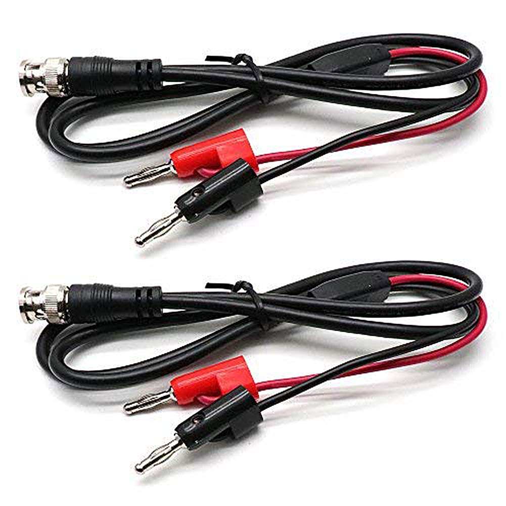 Dahszhi 3.3Ft BNC Male to Dual Banana Plug Test Lead Coaxial Cable for Oscilloscope - 2pcs -Like New