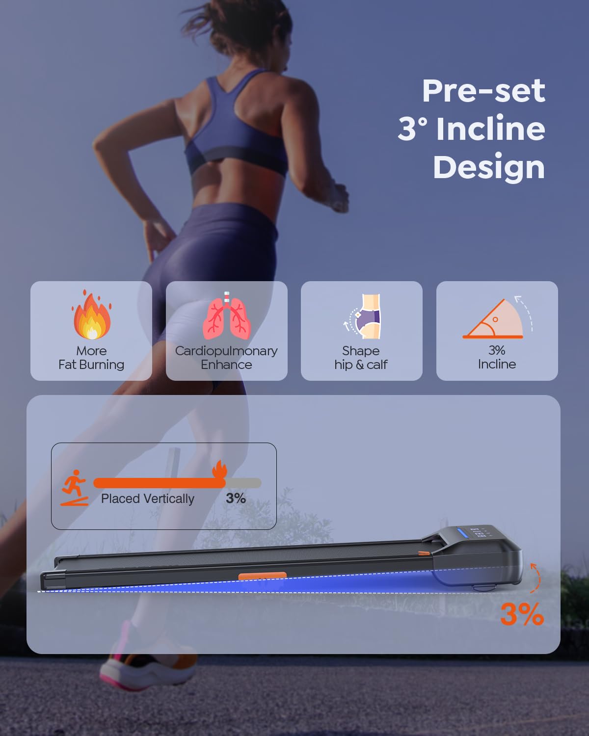 Acezoe Under Desk Treadmill for Home Office, 3 in 1 Walking Treadmill for Home, Portable Walking Running Machine, 265lbs Capacity, 2.5HP Low-Noise, APP/Remote Control