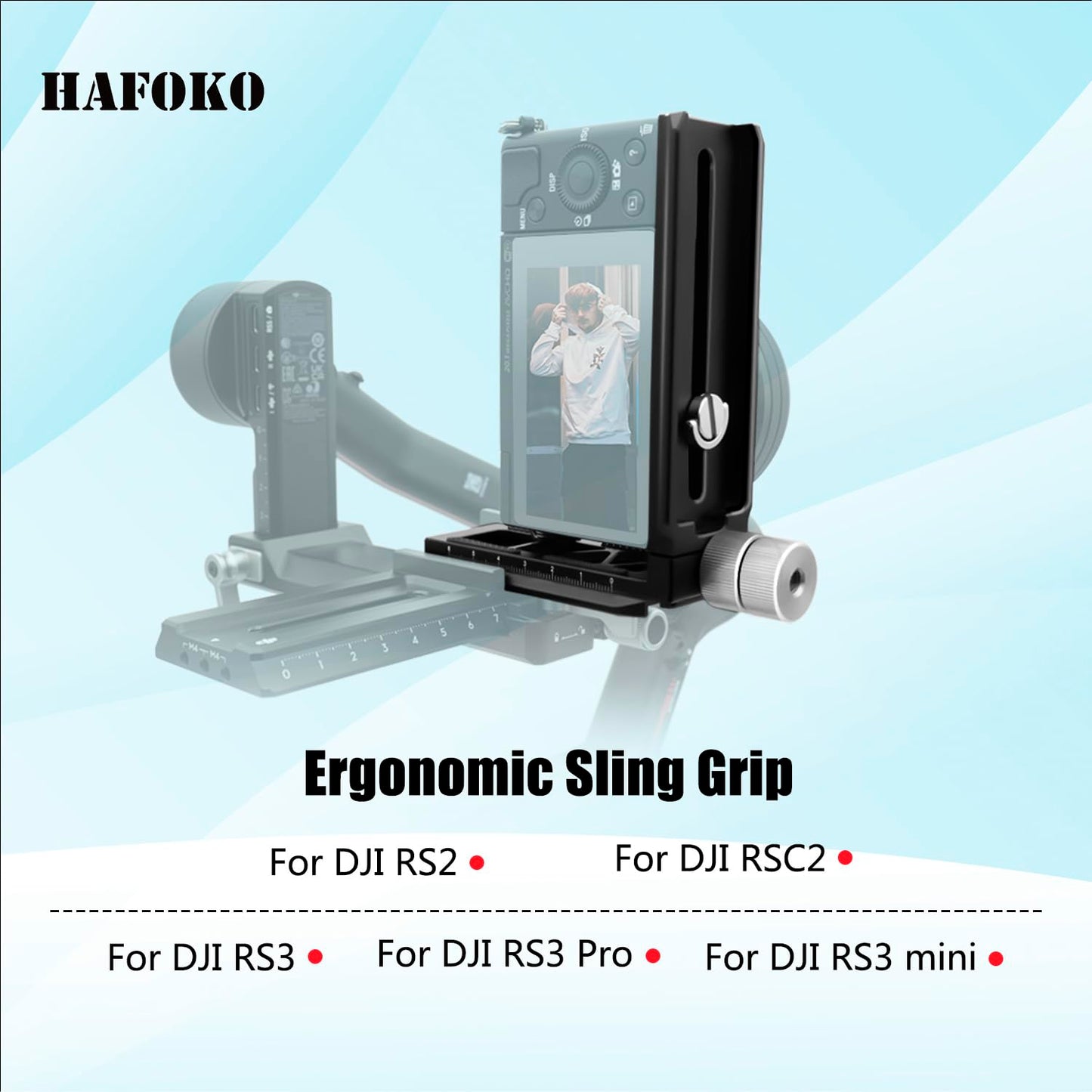 Wewoga Aluminum L Bracket Horizontal Vertical Switching Gimbal L Handle Camera Quick Release Tripod Plate Compatible With Dji Ro