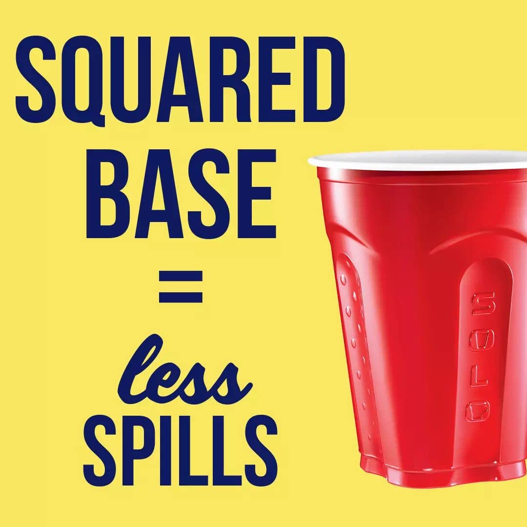 SOLO Original Red 18oz Plastic Party Cups, 100ct