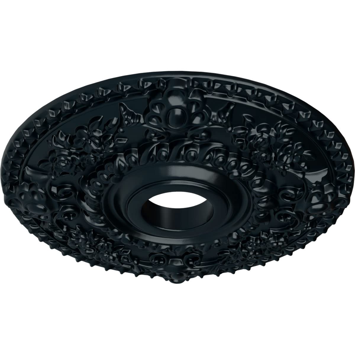 Ekena Millwork Cm18Ronsf Rose Ceiling Medallion, 18 Od X 3 1/2 Id X 1 1/2 P, Night Shade